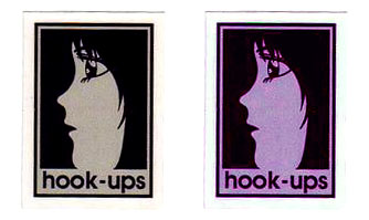 Original Genuine Series 137102019 Hook Ups HOOK-UPS Vintage Skateboard Sticker 